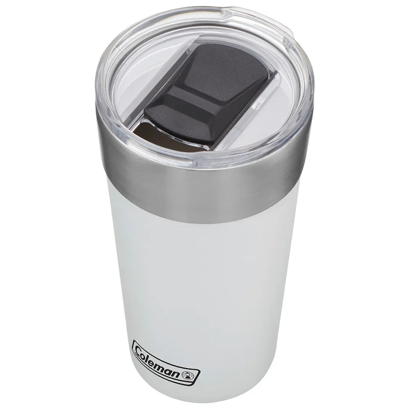 Kit com 6 Copos Térmicos com Tampa 600ml Branco Coleman