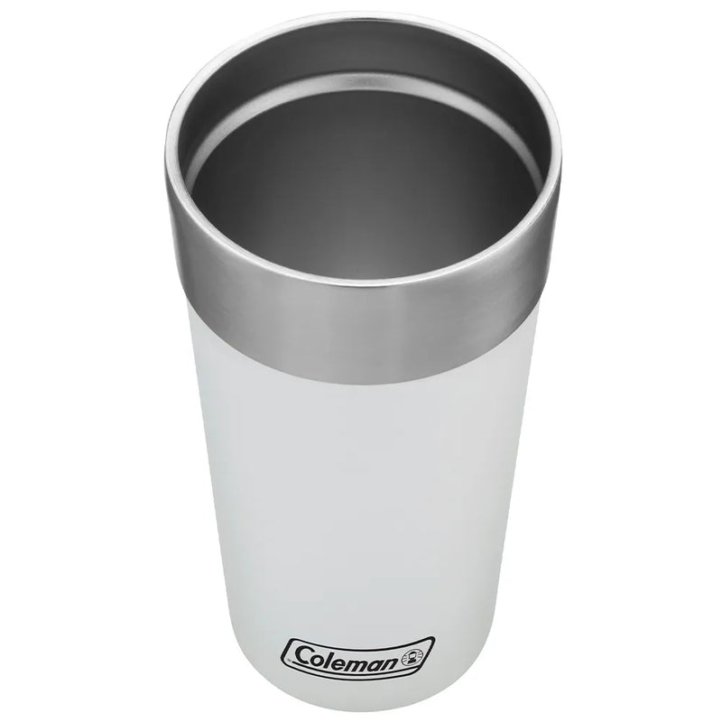 Kit com 6 Copos Térmicos com Tampa 600ml Branco Coleman