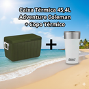 Caixa Térmica 45,4L Adventure All Green Coleman + Copo Térmico de Brinde